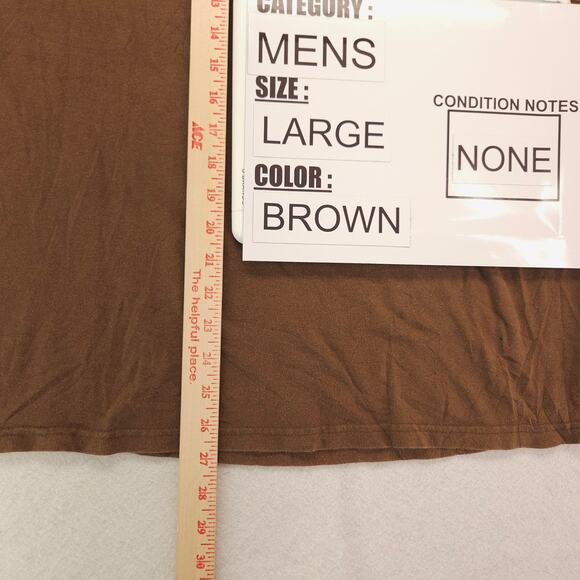 Magellan Outdoors Short Sleeve Crew Neck T-Shirt Mens Size Large L Brown - Picture 8 of 9